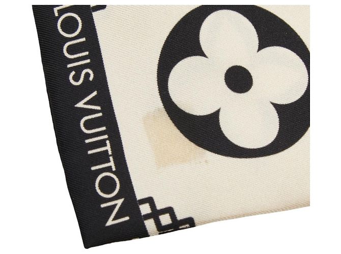 Sciarpa Louis Vuitton Monogram Bandeau Croision Nero Beige - vista 4