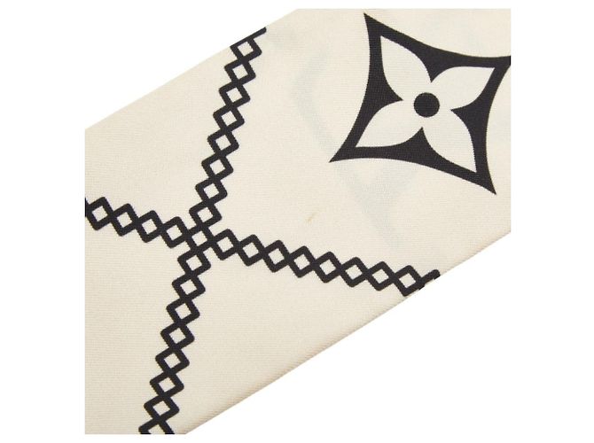 Sciarpa Louis Vuitton Monogram Bandeau Croision Nero Beige - vista 5