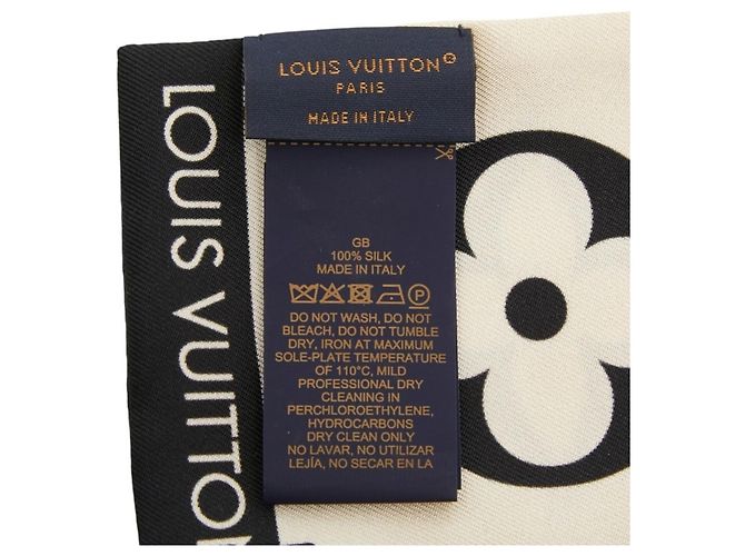 Sciarpa Louis Vuitton Monogram Bandeau Croision Nero Beige - vista 7