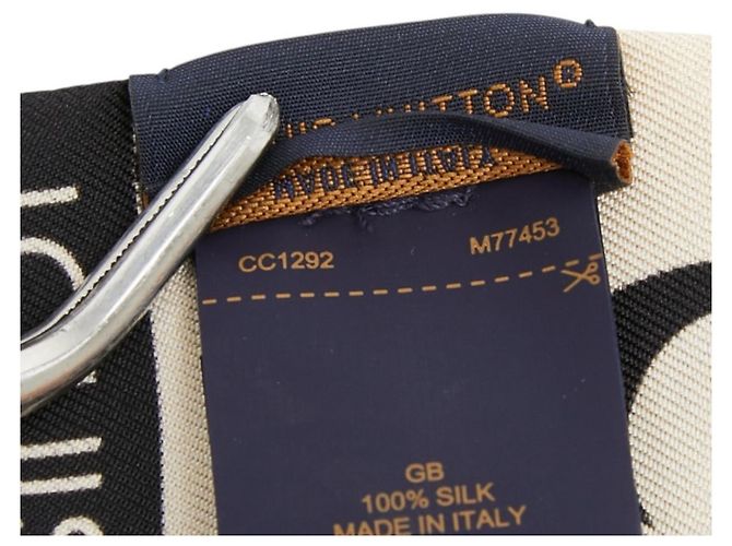 Sciarpa Louis Vuitton Monogram Bandeau Croision Nero Beige - vista 9
