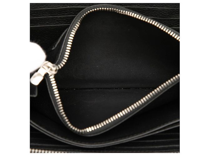 Cartera larga Louis Vuitton Zippy Lockme Round Zipper Negro - vista 7