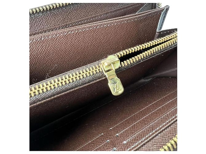 Louis Vuitton Zippy Wallet aus braunem Damier Canvas - Ansicht 10