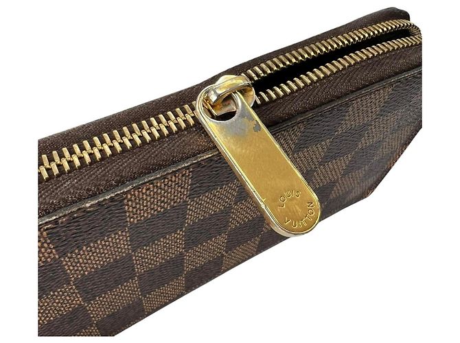 Louis Vuitton Zippy Wallet aus braunem Damier Canvas - Ansicht 11