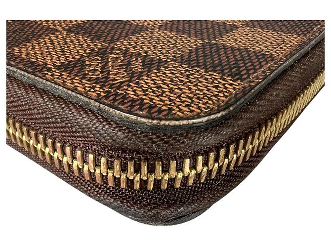 Louis Vuitton Zippy Wallet aus braunem Damier Canvas - Ansicht 14