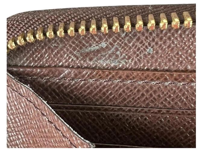 Louis Vuitton Zippy Wallet aus braunem Damier Canvas - Ansicht 15