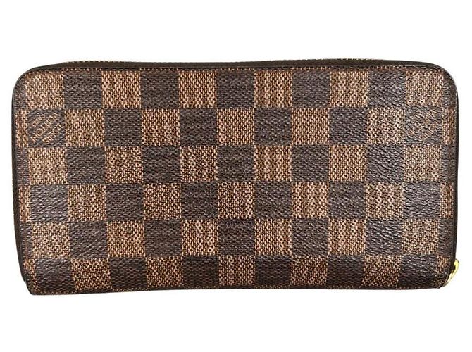Louis Vuitton Zippy Wallet aus braunem Damier Canvas - Ansicht 2