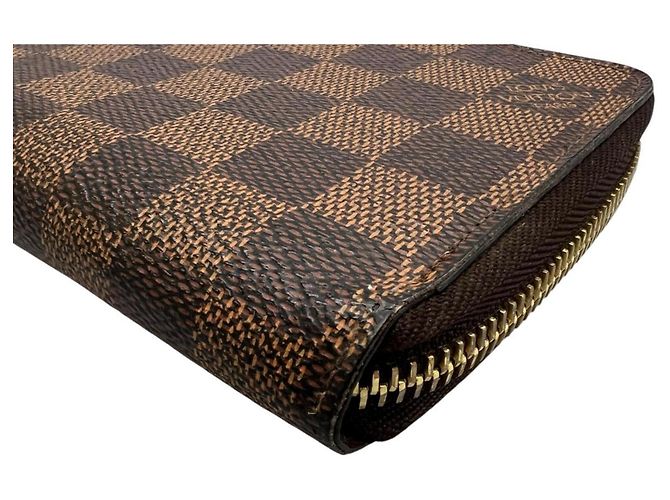 Louis Vuitton Zippy Wallet aus braunem Damier Canvas - Ansicht 5