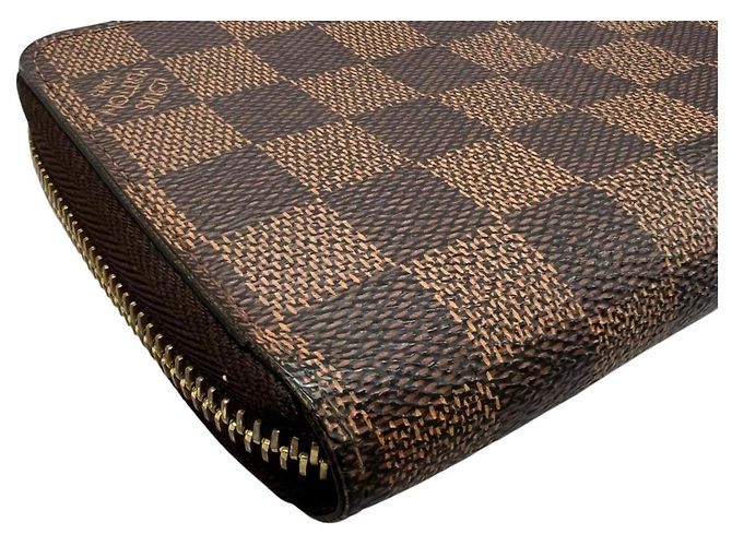 Louis Vuitton Zippy Wallet aus braunem Damier Canvas - Ansicht 8