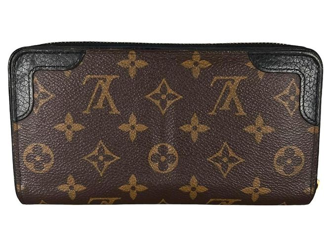 Louis Vuitton Zippy Wallet aus Monogram Canvas Braun Schwarz - Ansicht 2