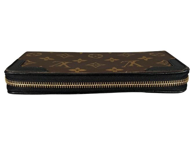 Louis Vuitton Zippy Wallet aus Monogram Canvas Braun Schwarz - Ansicht 3