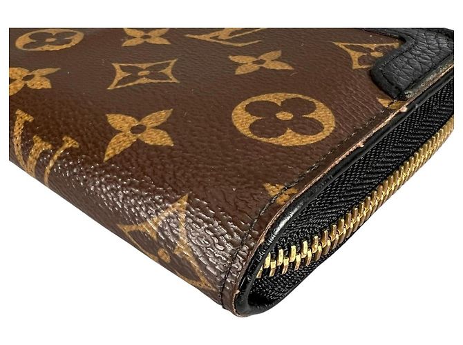 Louis Vuitton Zippy Wallet aus Monogram Canvas Braun Schwarz - Ansicht 5
