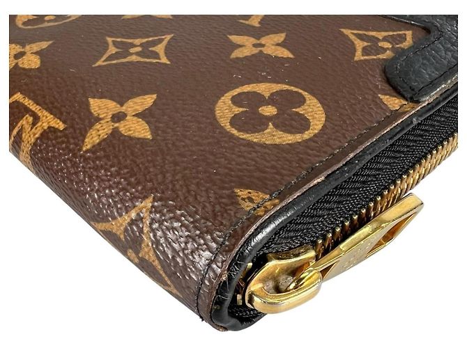 Louis Vuitton Zippy Wallet aus Monogram Canvas Braun Schwarz - Ansicht 7