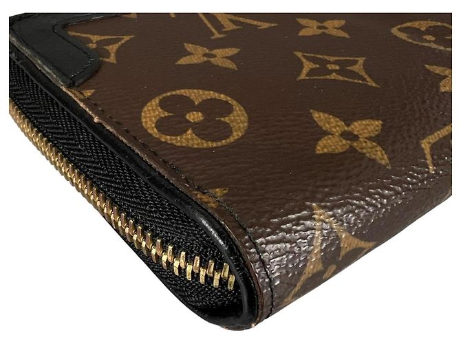 Louis Vuitton Zippy Wallet aus Monogram Canvas Braun Schwarz - Ansicht 8