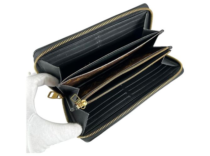 Louis Vuitton Zippy Wallet aus Monogram Canvas Braun Schwarz - Ansicht 9