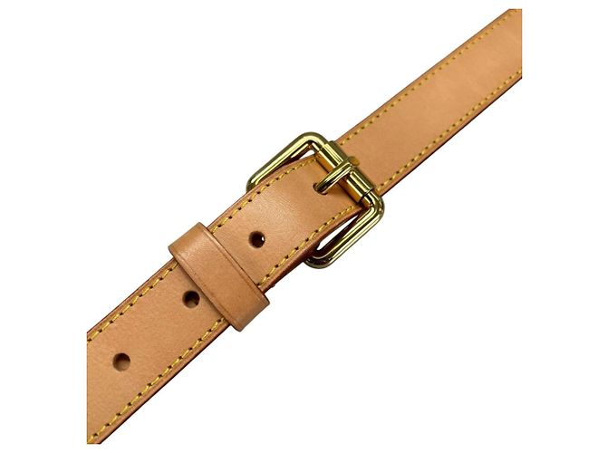 Tracolla in pelle beige Louis Vuitton - vista 4