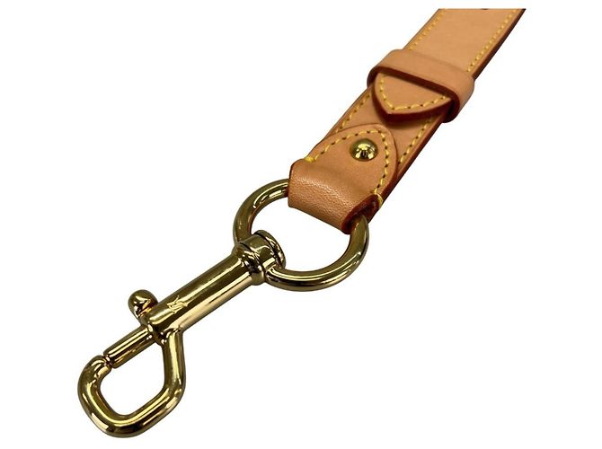 Tracolla in pelle beige Louis Vuitton - vista 5