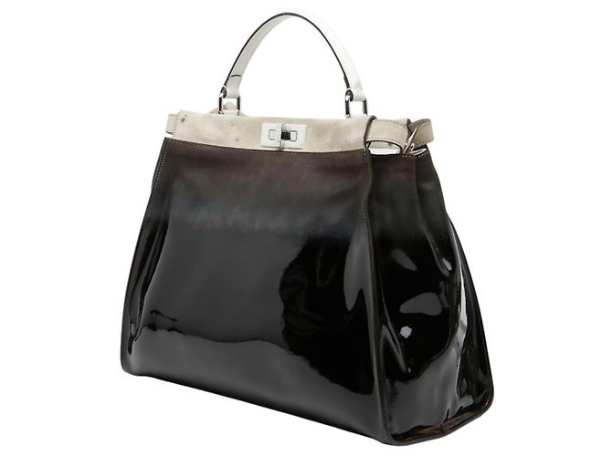 Borsa Fendi Peekaboo Large Marrone Beige - vista 2