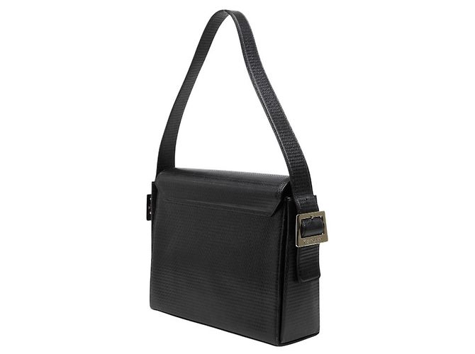 Borsa a una spalla con rilievo Saint Laurent Nero - vista 2