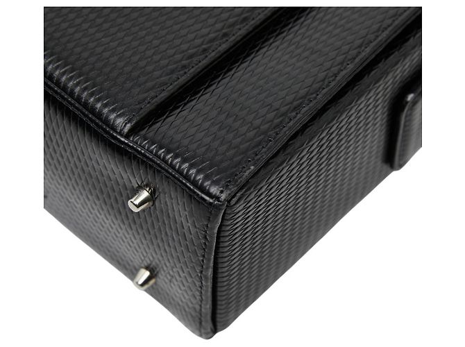 Borsa a una spalla con rilievo Saint Laurent Nero - vista 4