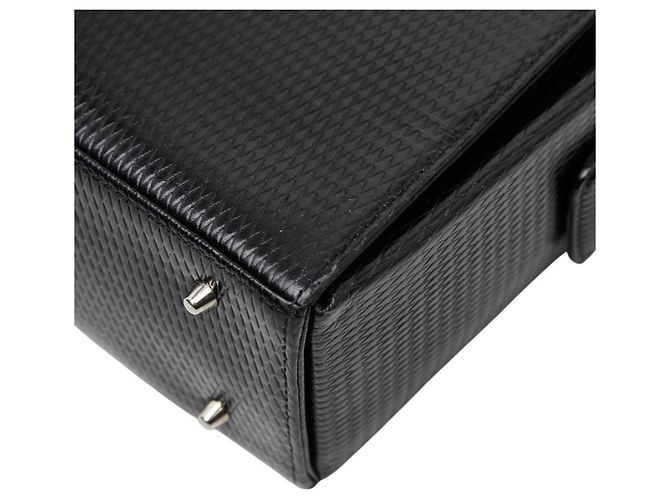 Borsa a una spalla con rilievo Saint Laurent Nero - vista 6