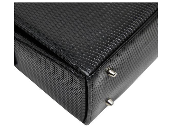 Borsa a una spalla con rilievo Saint Laurent Nero - vista 7