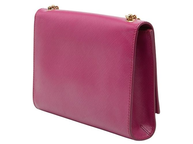 Borsa a tracolla con catena Vara Ribbon Salvatore Ferragamo Porpora - vista 2