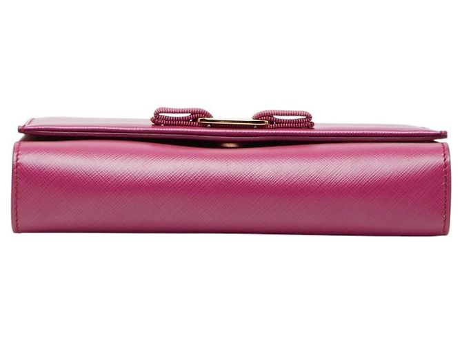 Borsa a tracolla con catena Vara Ribbon Salvatore Ferragamo Porpora - vista 3