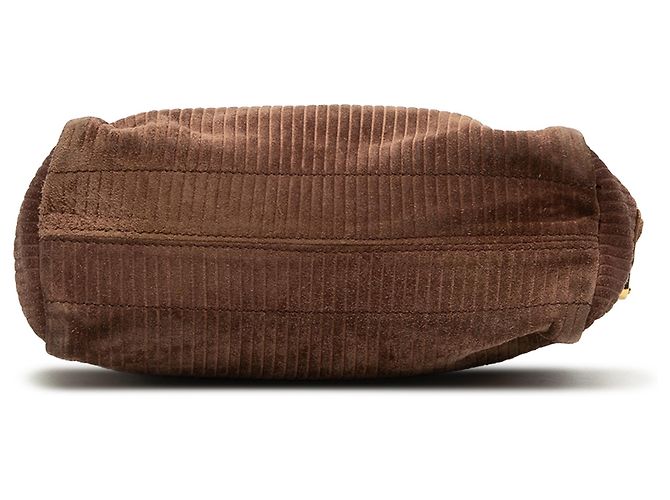 Borsa a tracolla LOEWE in velluto a coste marrone Anagram - vista 3