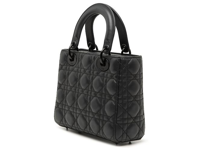 Dior Nero Small Ultra Matte Pelle di vitello Cannage My ABCDior Lady Dior - vista 2