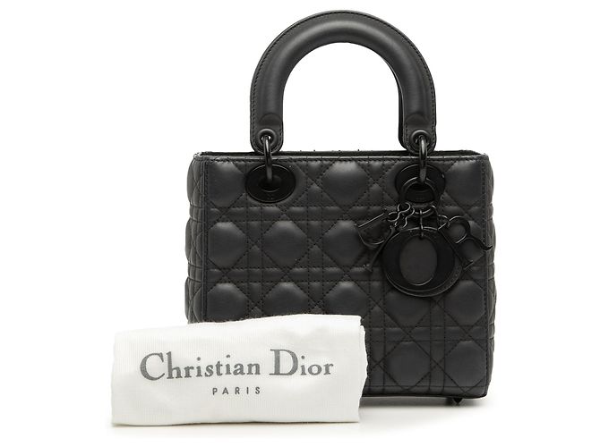 Dior Nero Small Ultra Matte Pelle di vitello Cannage My ABCDior Lady Dior - vista 8