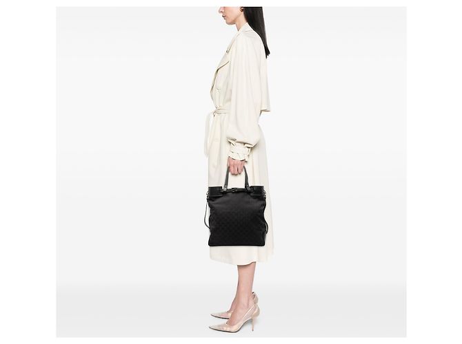 Tote in tela GG nera Gucci Nero - vista 7