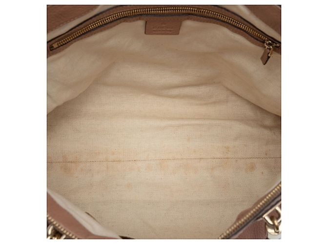 Bamboo Borsa Tote Convertible Bella in pelle di vitello marrone Gucci Marrone chiaro - vista 4