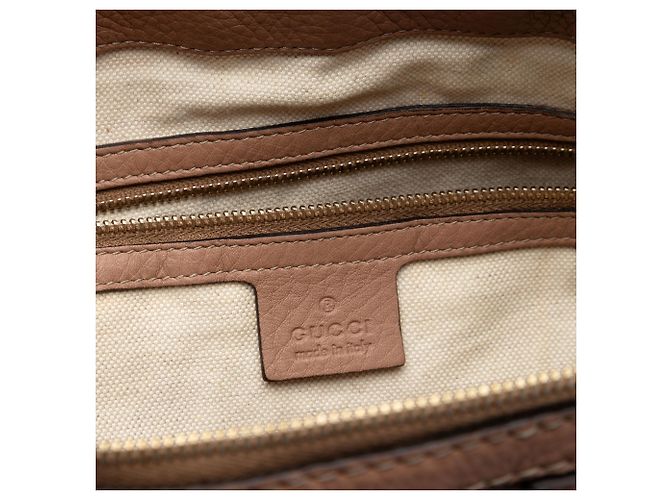 Bamboo Borsa Tote Convertible Bella in pelle di vitello marrone Gucci Marrone chiaro - vista 5