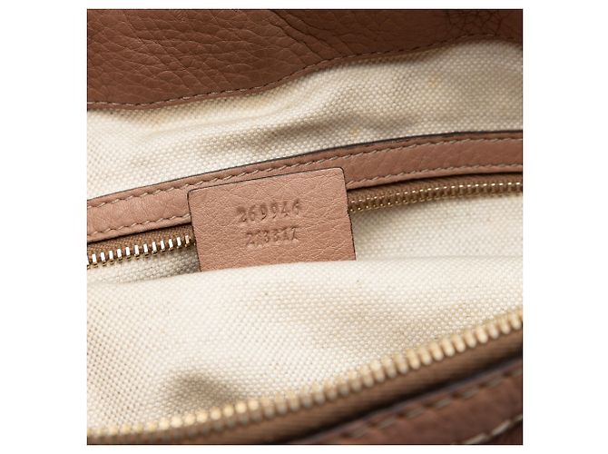 Bamboo Borsa Tote Convertible Bella in pelle di vitello marrone Gucci Marrone chiaro - vista 6
