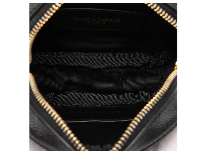 Borsa Camera Bag Lou Monogram Baby Matelasse Grain De Poudre nero Saint Laurent - vista 4
