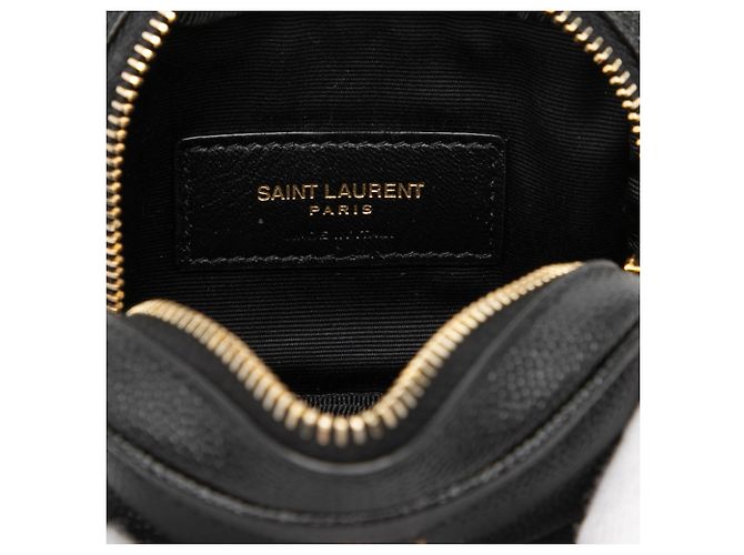 Borsa Camera Bag Lou Monogram Baby Matelasse Grain De Poudre nero Saint Laurent - vista 5