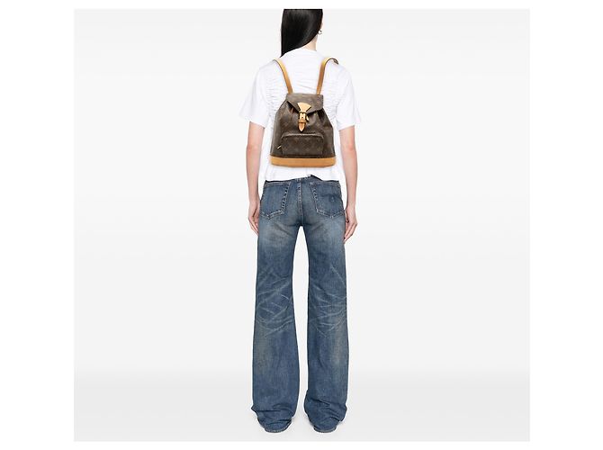 Louis Vuitton Marrone Monogram Montsouris PM - vista 7