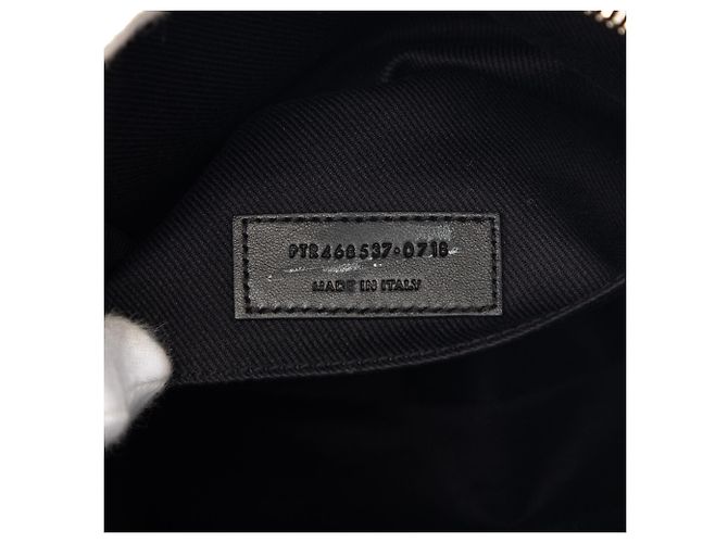 Borsa Camera Lou in rafia intrecciata e pelle nera Saint Laurent Nero - vista 6