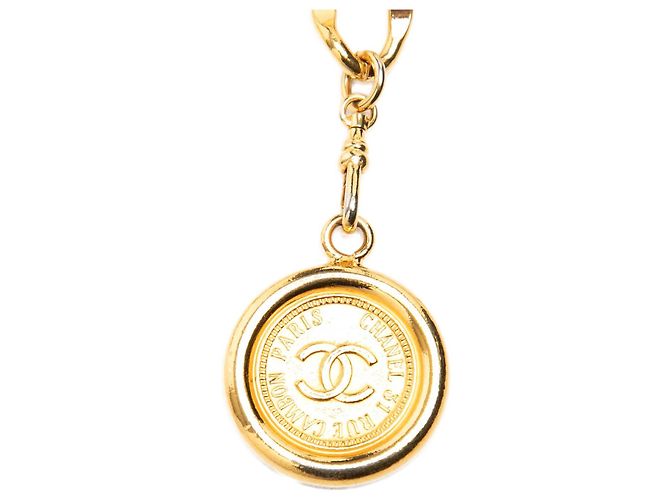 Chanel Gold Gold Plated CC Medallion Kettengürtel Golden - Ansicht 2