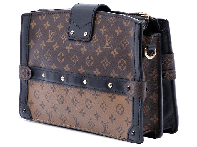 Clutch Louis Vuitton Brown Monogram Reverse Trunk Marrone - vista 2