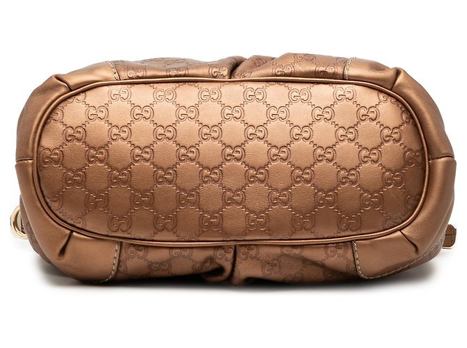 Borsa Gucci Marrone Guccissima Sukey Bronzo - vista 3