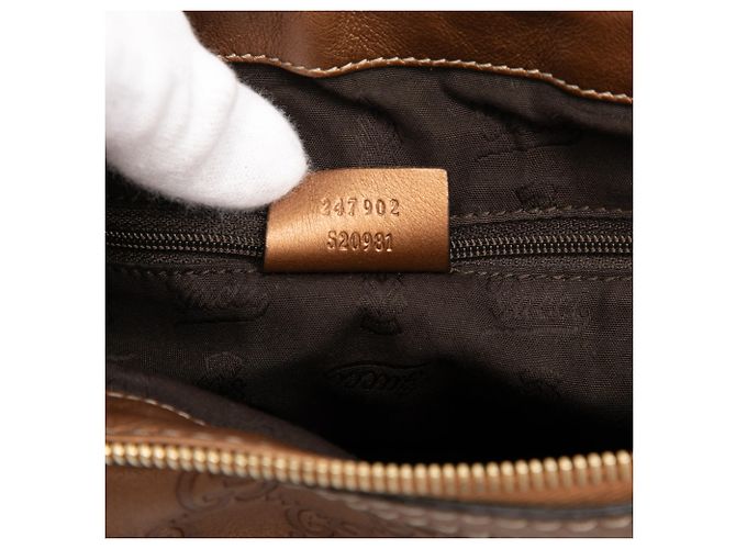 Borsa Gucci Marrone Guccissima Sukey Bronzo - vista 6