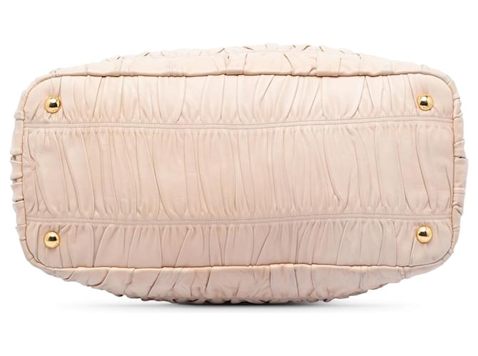 Borsa Prada Brown Nappa Gaufre Marrone Beige - vista 3