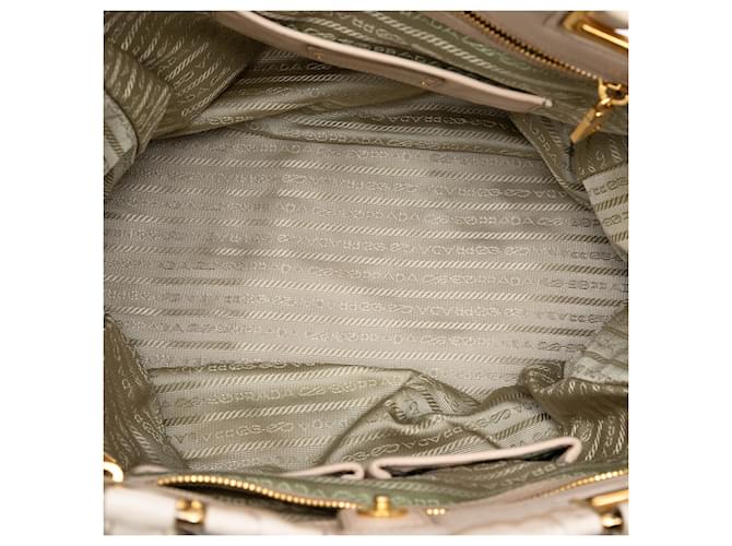 Borsa Prada Brown Nappa Gaufre Marrone Beige - vista 4