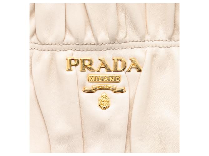 Borsa Prada Brown Nappa Gaufre Marrone Beige - vista 5