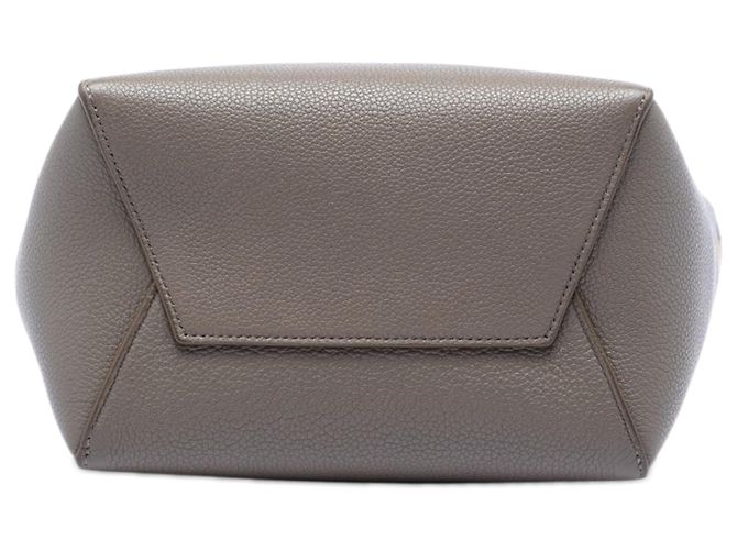 Céline Bolso Celine Brown Small Soft Grained Calfskin Seau Sangle Bucket Bag Castaño Gris pardo - vista 3