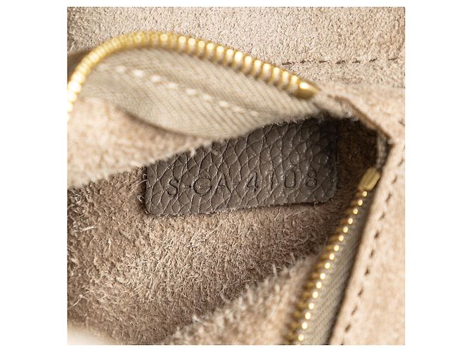 Céline Bolso Celine Brown Small Soft Grained Calfskin Seau Sangle Bucket Bag Castaño Gris pardo - vista 5