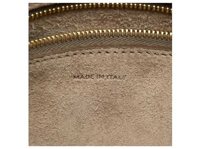 Céline Bolso Celine Brown Small Soft Grained Calfskin Seau Sangle Bucket Bag Castaño Gris pardo - vista 6