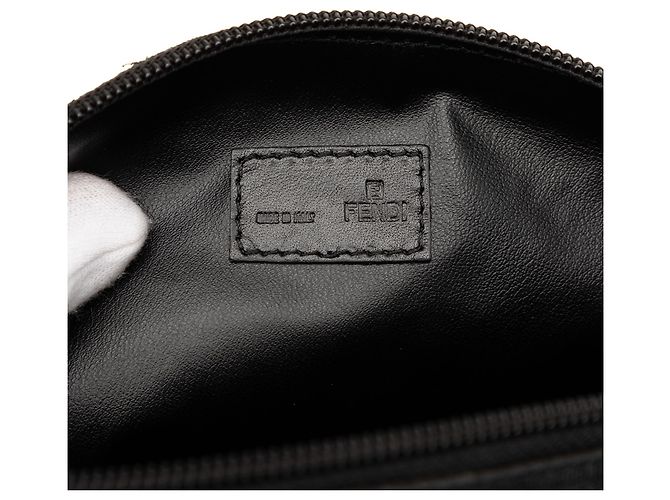 Fendi Black Zucca Coated Canvas Cosmetic Pouch - view 5