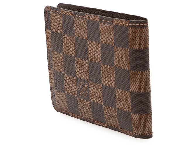 Cartera Slender Louis Vuitton Marrón Damier Ebene Castaño - vista 2